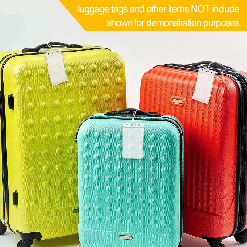 Inovat 100 Pack 6 Inch Premium Clear Plastic Luggage Loop Straps/Worm Loops for Luggage Tags - Image 5